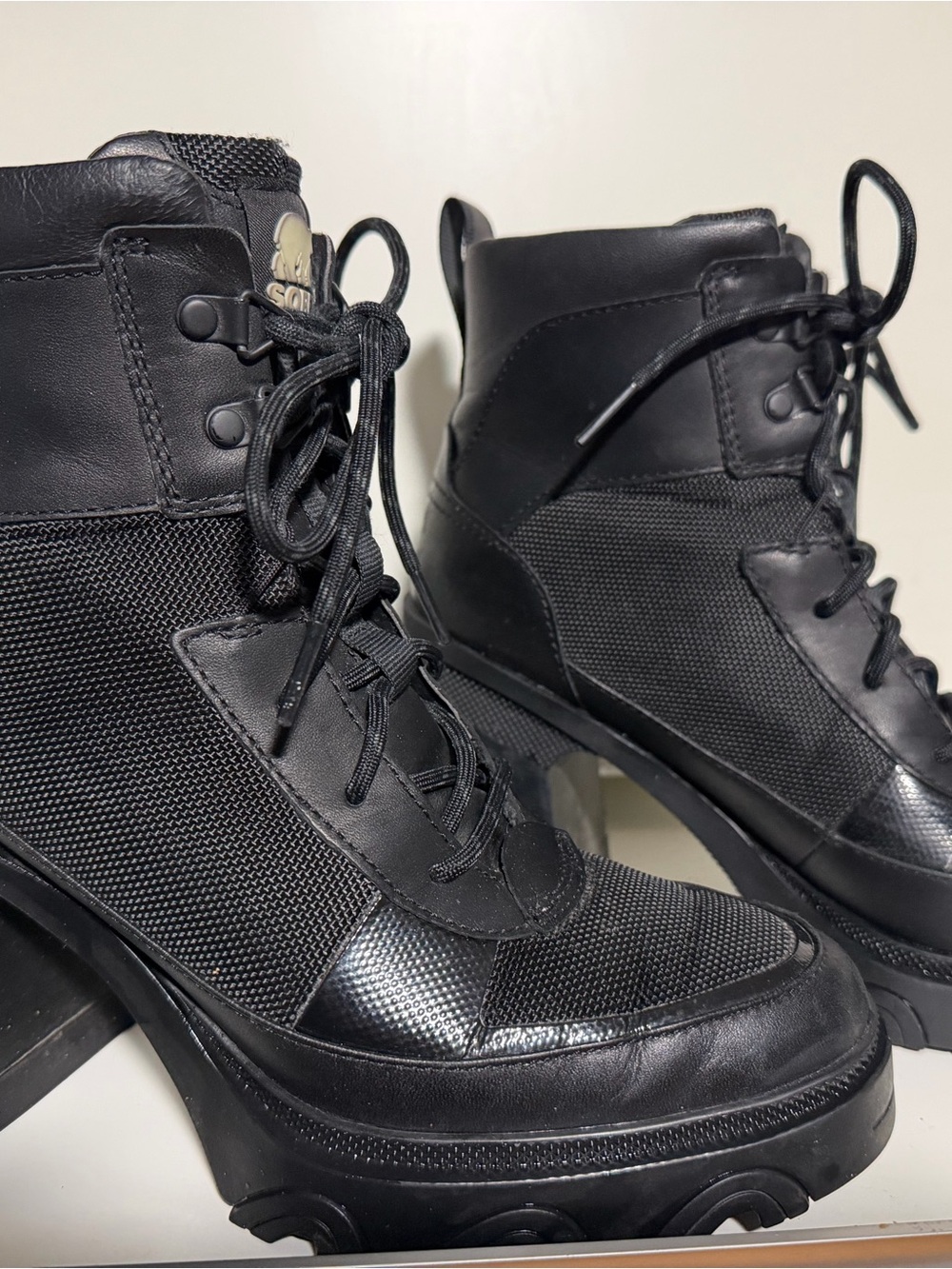 Sorel Black Platform Lace-Up Ankle Boots - Women's - Picture 5 of 5